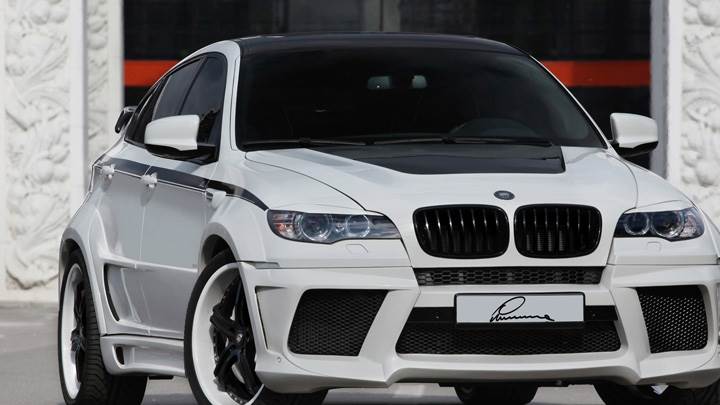 2010 BMW X6 Lumma Design Front Pose In White
